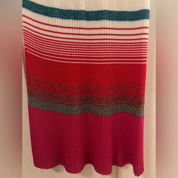 Missoni Maxi Dress Cover Up Striped Knitted One Shoulder Bodycon Slit S - Picture 12 of 15